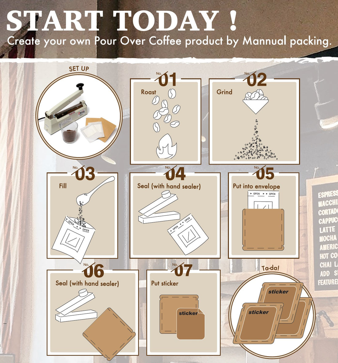 How to make a pour over coffee bag manually