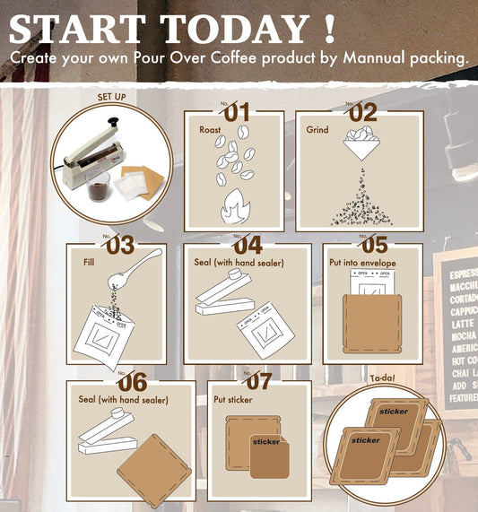 How to make a pour over coffee bag manually